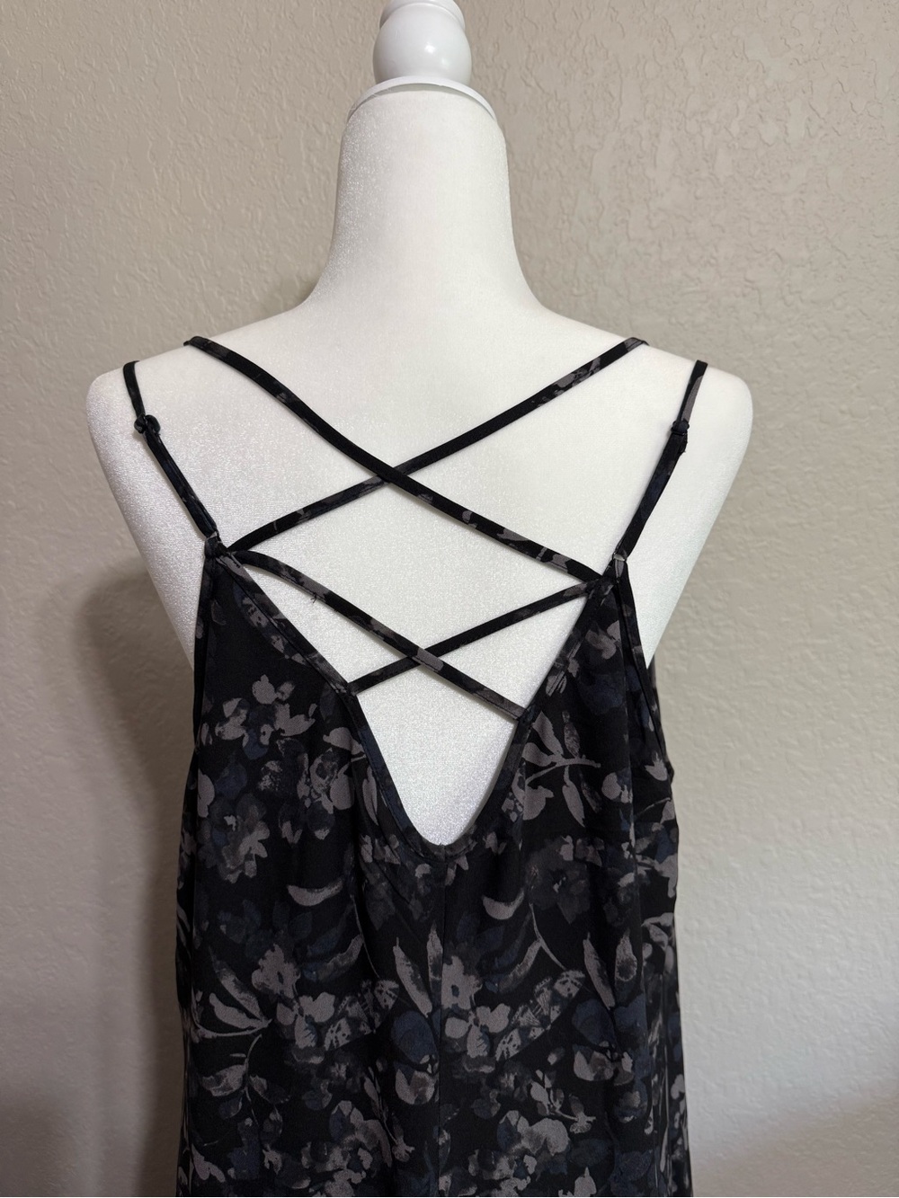 torrid Black and Gray Floral Slip Maxi Dress - Picture 7 of 16